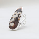 Peanut Wood Jasper Silver Rings