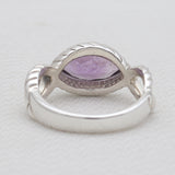 Purple Amethyst Silver Rings