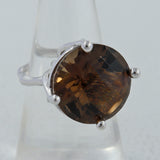 Smoky Quartz Gemstone sterling Silver Ring