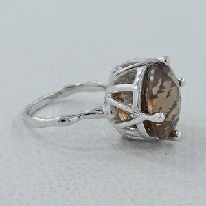 925 sterling Silver Smoky Quartz Rings