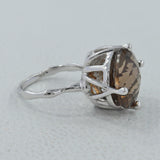 Smoky Quartz Gemstone sterling Silver Ring