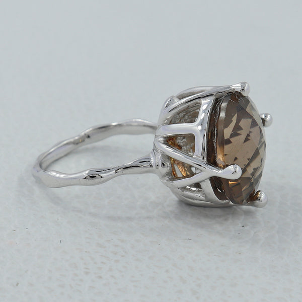 925 sterling Silver Smoky Quartz Rings