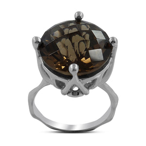 925 sterling Silver Smoky Quartz Ring