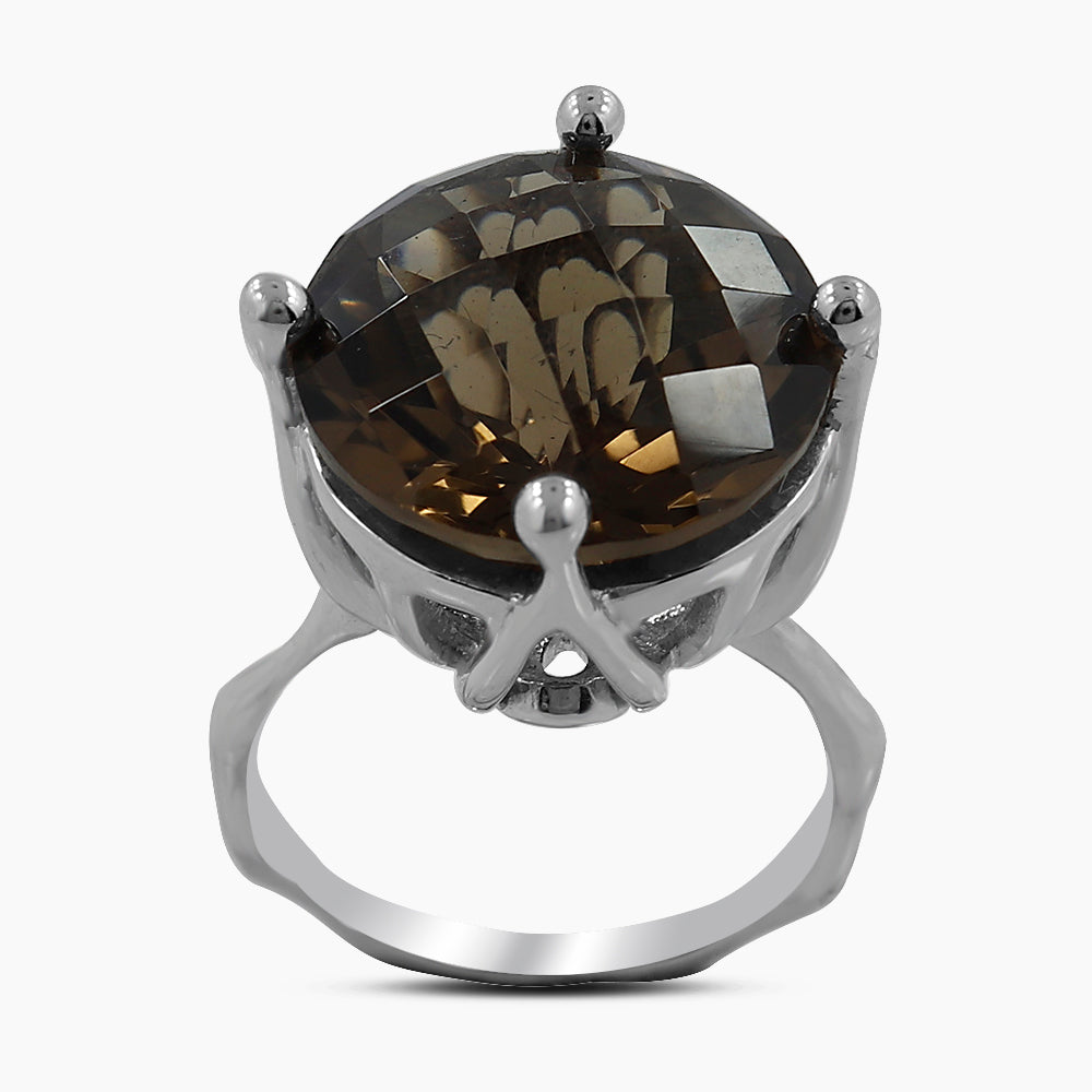 925 sterling Silver Smoky Quartz Rings