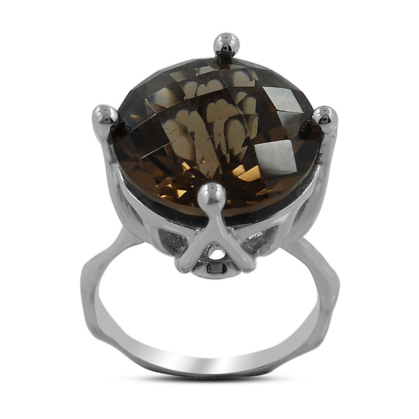 925 sterling Silver Smoky Quartz Ring