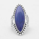 Natural Lapis Lazuli Silver Rings