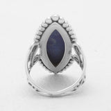 Natural Lapis Lazuli Silver Rings