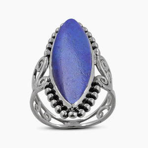 Natural Lapis Lazuli Silver Rings