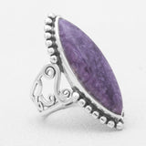 Natural Lapis Lazuli Silver Rings