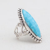 Natural Lapis Lazuli Silver Rings