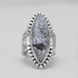 Natural Lapis Lazuli Silver Rings