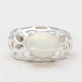 Green Amethyst Silver Rings