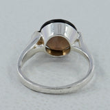 Natural Smoky Quartz Solid Sterling Silver Ring