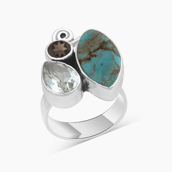 Boulder Turquoise Silver Rings