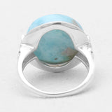Blue Larimar 925 Sterling Silver Handmade Jewelry Ring