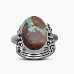 Boulder Turquoise Silver Rings