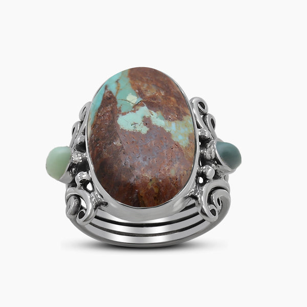 Boulder Turquoise Silver Rings