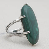 Malachite Silver Rings