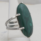 Malachite Silver Rings