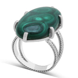 Malachite Silver Rings