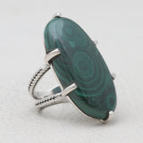 925 Sterling Silver Malachite Rings