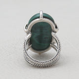 925 Sterling Silver Malachite Rings
