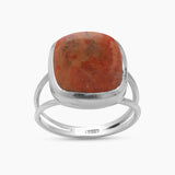 Natural Black Onyx Cab Silver Rings