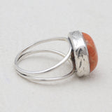 Natural Black Onyx Cab Silver Rings