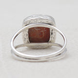 Natural Black Onyx Cab Silver Rings