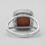 Natural Black Onyx Cab Silver Rings