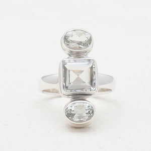 Natural Green Amethyst 925 Sterling Silver Rings