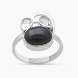 Black Onyx Silver Rings