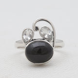 Black Onyx Silver Rings