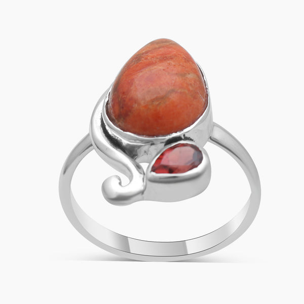 Sponge Coral Silver Rings