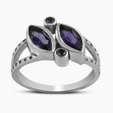 Blue Topaz Silver Rings