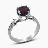 925 Sterling Silver Garnet Rings