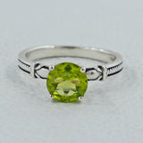 Peridot Ring - August Birthstone Silver Jewelry