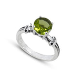 Peridot Ring - August Birthstone Silver Jewelry