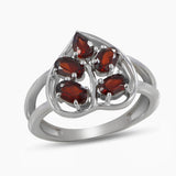 925 Sterling Silver Garnet Rings