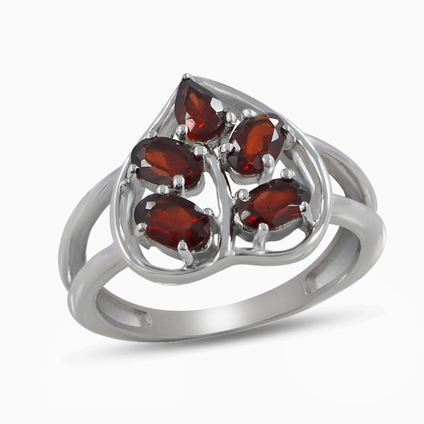 925 Sterling Silver Garnet Rings