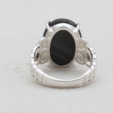 Psilomelane Silver Designer Rings