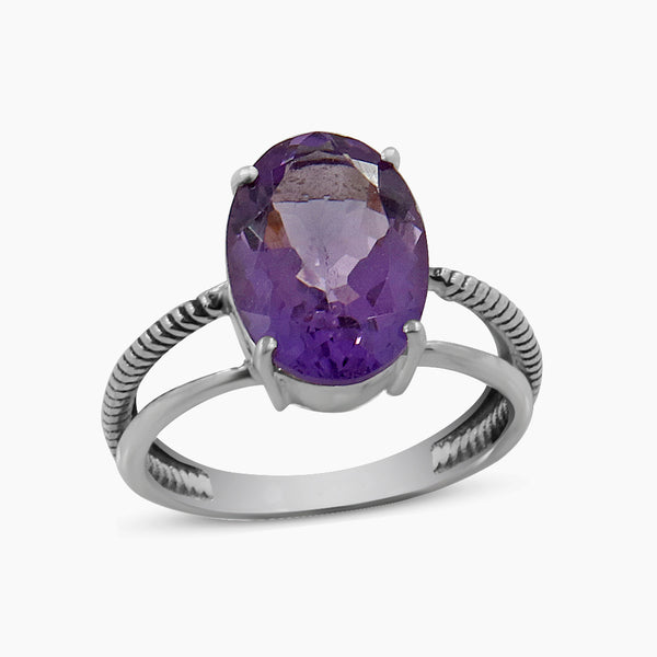 925 Sterling Silver Amethyst Rings