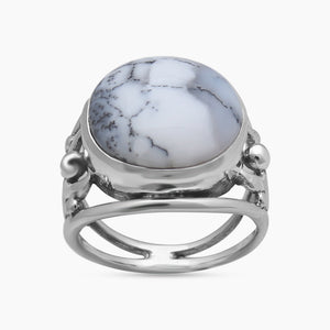 925 Sterling Silver Dendritic Opal Rings