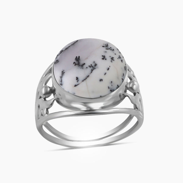 925 Sterling Silver Dendritic Opal Rings
