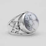 925 Sterling Silver Dendritic Opal Rings