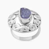 Raw Tanzanite Sterling Silver Rings