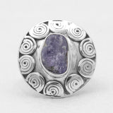 Raw Tanzanite Sterling Silver Rings
