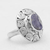 Raw Tanzanite Sterling Silver Rings