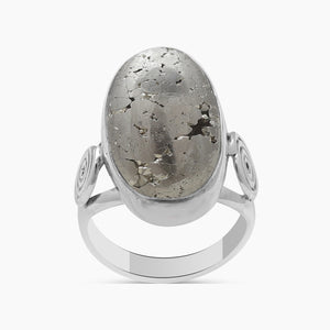 925 Sterling Silver Golden Pyrite Rings