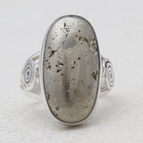 925 Sterling Silver Golden Pyrite Rings